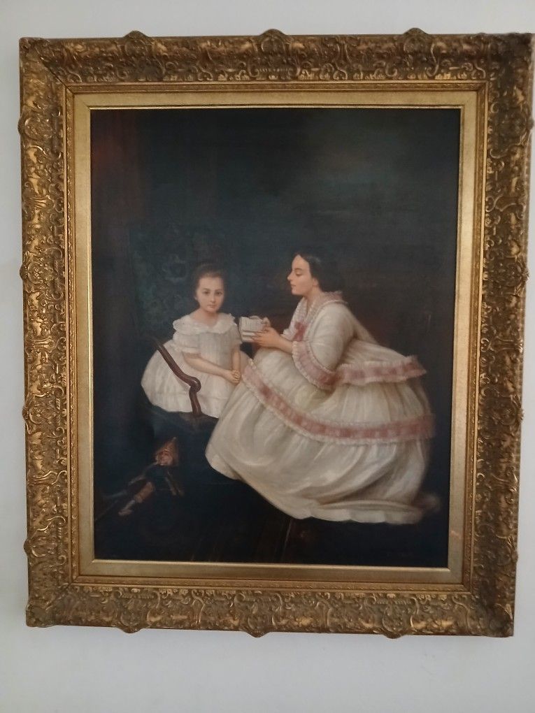 Painting On Canvas Signed Duverger
