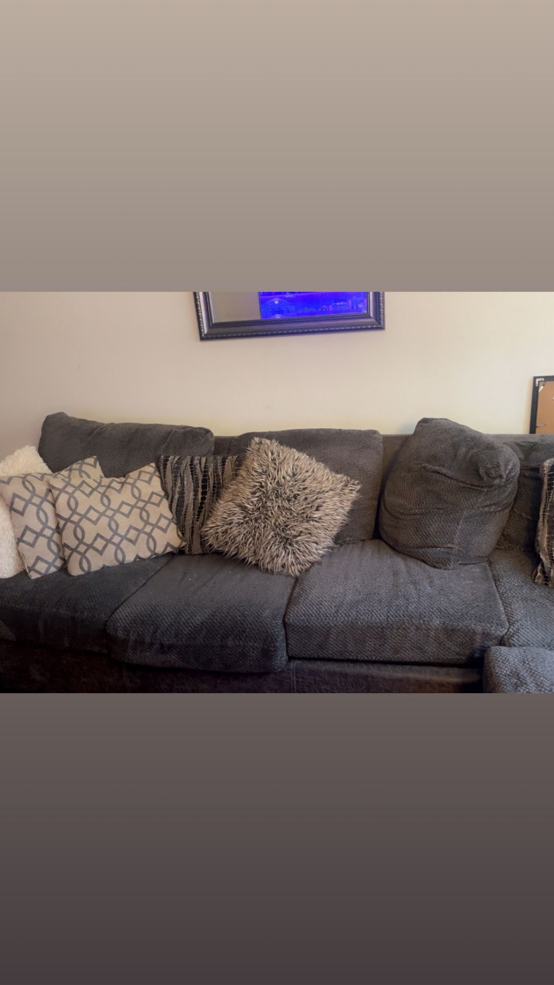 Gray comfy Sectional Couch