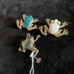 Sterling Silver Frog Pin $135 Each