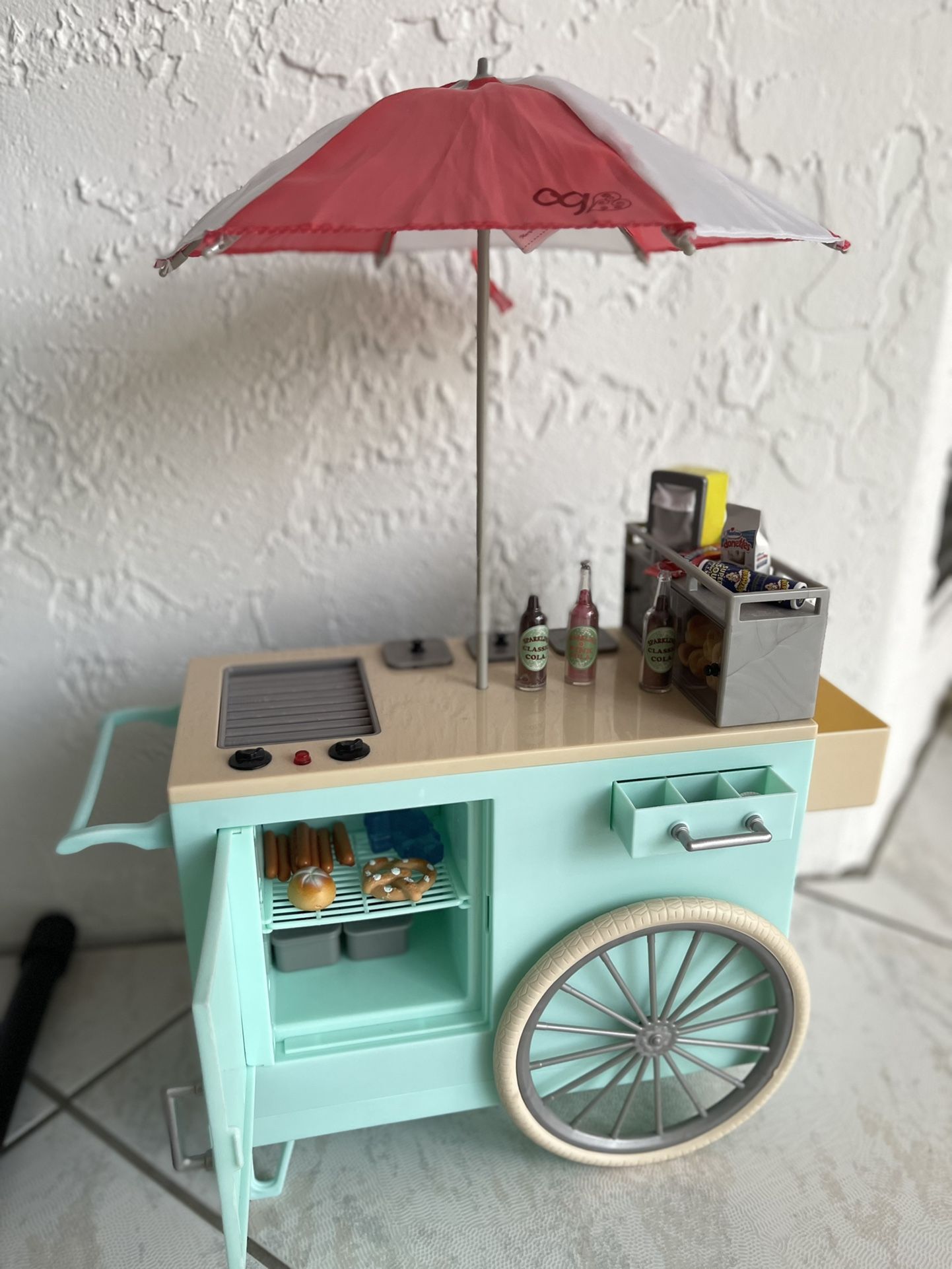 Our generation Hot Dog Cart Toy Small 16”
