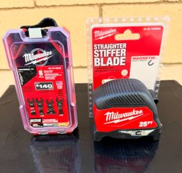 MILWAUKEE 8PC MULTI Tool Kit With Case AND 25 ft. Magnetic Tape Measure