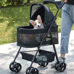 3 in 1 Folding Dog Stroller