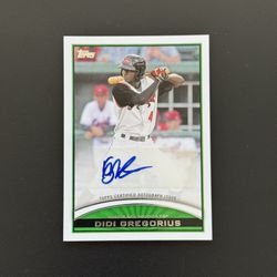 2012 Topps Pro Debut DIDI GREGORIUS Auto #PDA-DG Auto Yankees Phillies Legend