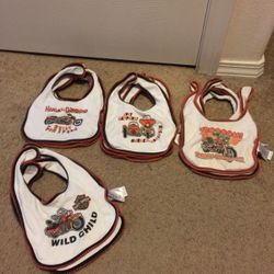12 Harley baby bibs.