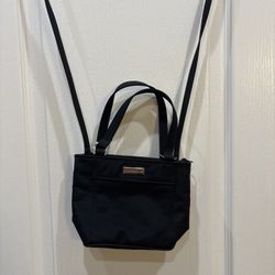 Liz Claiborne Black Tote Shoulder Bag Purse Small 7.5” X 6”