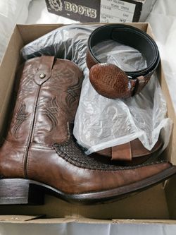 Mens Boots and Belt