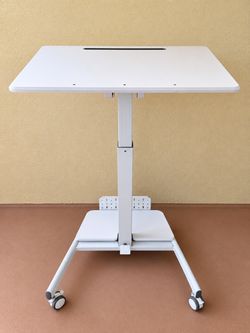 White standing desk portable foldable