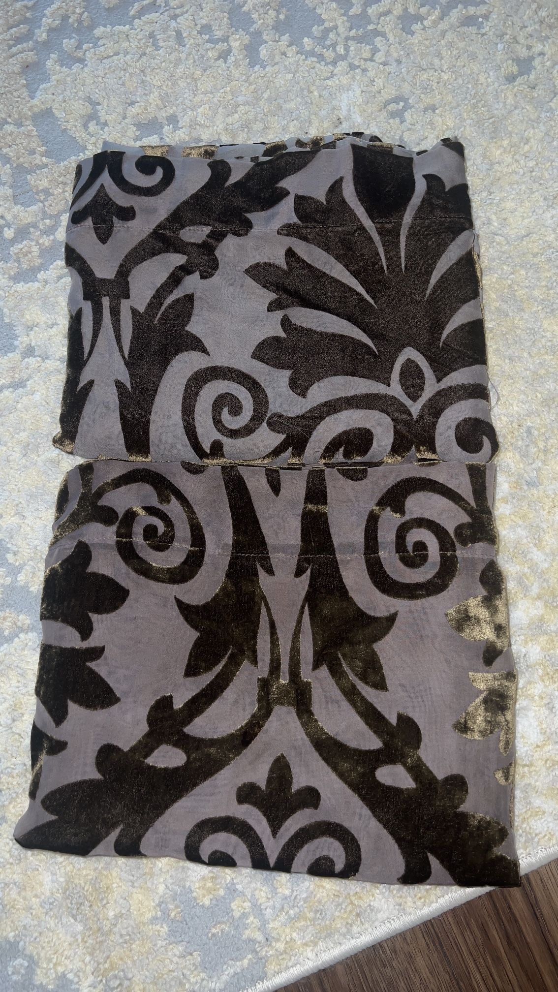 Damask Velvet Sheer Curtains