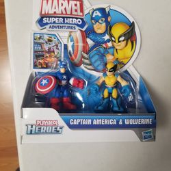 Marvel playskool Heroes Captain America & Wolverine Brand new 