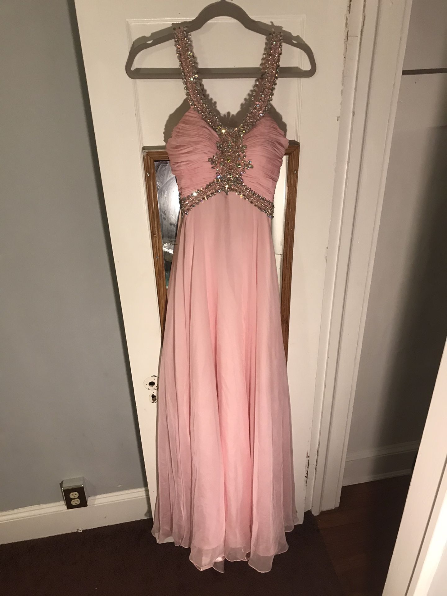 Pink Prom Dress With Train