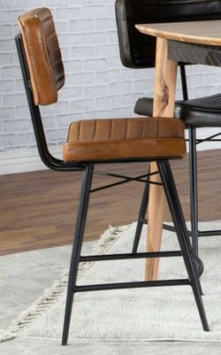 Partridge Antique Camel / Black Counter Stool (Set of 2)