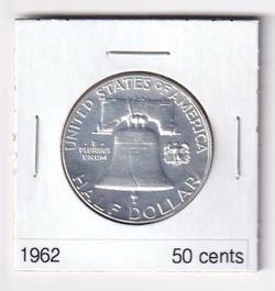 1962 Silver Franklin Half Dollar in Uncirculated Condition