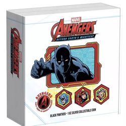 2023 New Zealand Mint Marvel Avengers 60th - Black Panther 1 oz Silver Coin