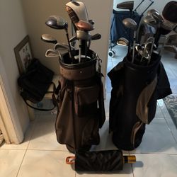 Two Sets Golf Clubs + Shagger