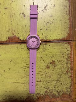NAVIFORCE Pink Watch, Rose Gold Case, Purple Silicone Strap
