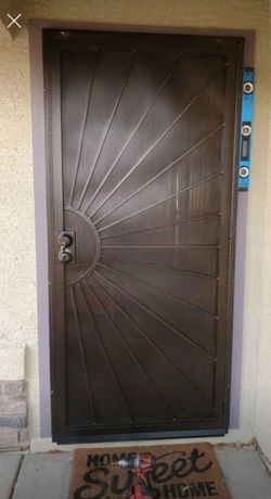Security Door Heavy-Duty 36x80 Dark Bronze (Installation Included)