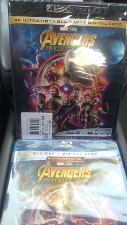 4K Ultra HD -&- Blu-Ray -of- Avengers Infinity War