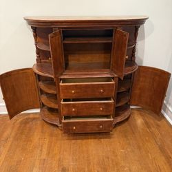 Acacia 2-Piece Bar Cabinet (Solid Wood)