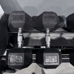 55 Lb Dumbbells 