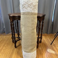 36in. X 100ft. Natural Burlap Wedding Aisle Runner With Lace Jute