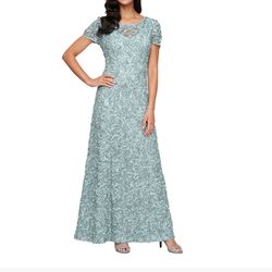 Alex evenings Sequin A-Line Dres size 18