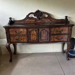 Claw Foot Antique Buffet Table