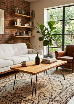 Solid wood coffee table