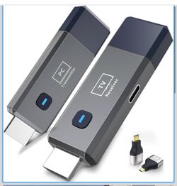 Wireless HDMI Transmitter and Receiver 328ft/100m Extender 4K Decode Input 1080P Output Plug&Play Portable 2.4G/5.8G for Video and Audio to Monitor fr