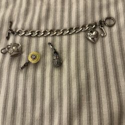 Juicy Couture Charm Bracelet and Charms