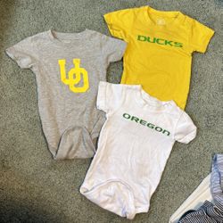 University of Oregon Duck Onesies Set of 3
