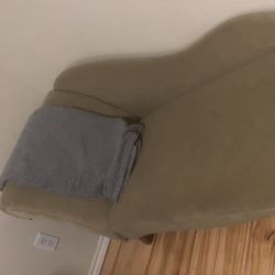 Velvet Taupe Chaise 