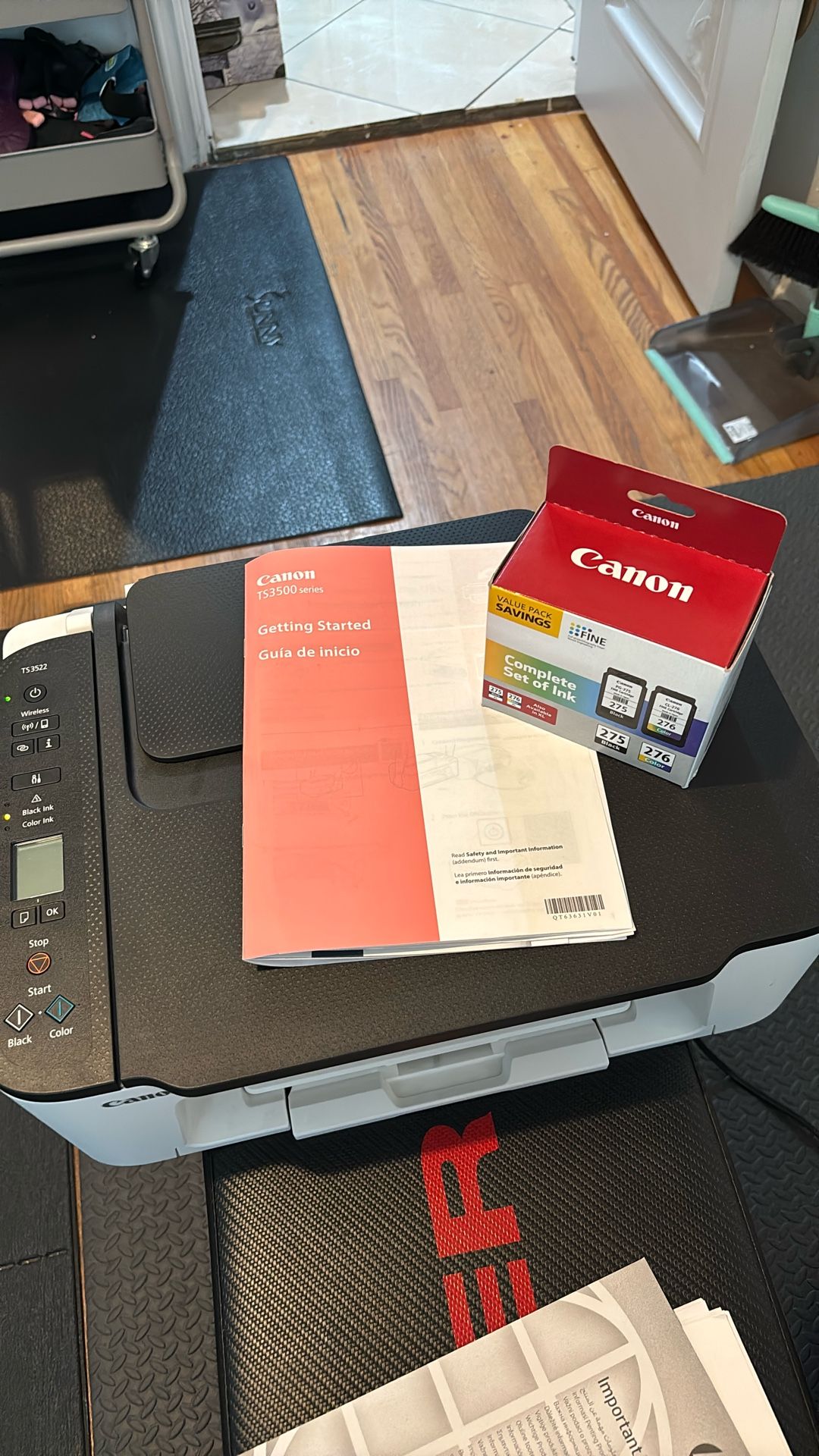 Canon Pixma TS3552 Printer Plus Ink 275-276