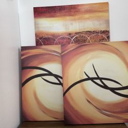 decorative wall painting 1 Each 36x24 2 Each 24x24