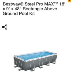 Bestway® Steel Pro MAX™M 18' × 9' × 48" Rectangle Above Ground Pool Kit