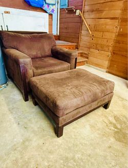 Cigar Chair with Matching Ottoman
