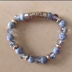 “Blessed” Stretchable Bracelet