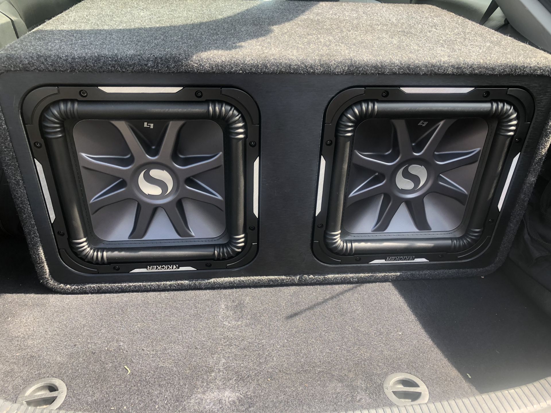 Kicker S12L7 Car Audio Solobaric L7 Square 12" Sub Dual 2 Ohm 1500W