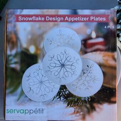 Snowflake Appetizer Plate Set