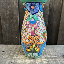 Mexican Talavera Vase Flower, Pottery, Planters.