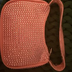 Pink Rhinestone Clutch 