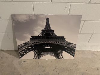 Paris Eiffel Tower black & white art