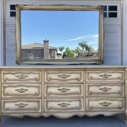 Wooden Dresser With Mirror 