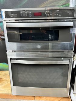 GE Profile electric wall oven with a microwave