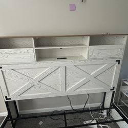 Farm style queen size bed frame