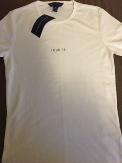 French Connection United Kingdom White T-Shirt Med