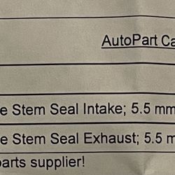 Acura Honda J35 Engine Motor Valve Seals