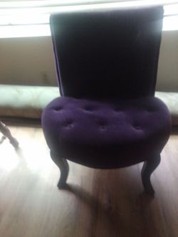 Cool purple velvet chair