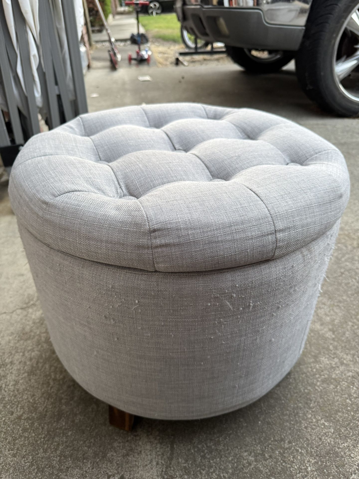 Ottoman Grey Storage