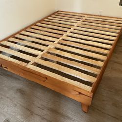 Queen Platform Bed Base Wood