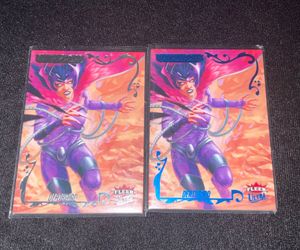 Marvel 2024 Fleer Ultra lot x2 Death Bird Marvel Matriarchs SILVER SPECTRUM + Blue Parallel bundle